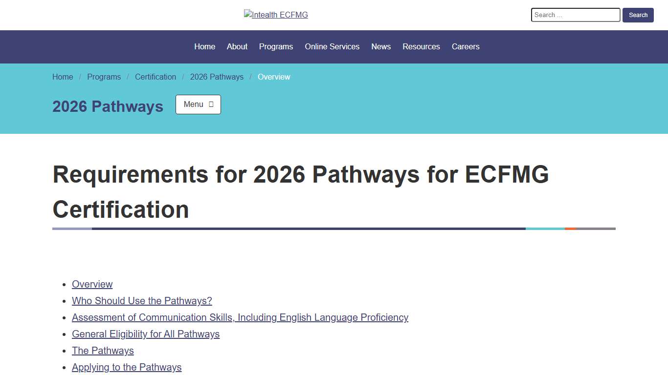 Requirements for 2026 Pathways for ECFMG Certification